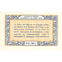 Alençon & Flers (Orne) - Pirot 6-12 - 50 centimes - Série L2 - 10/08/1915 - Etat : SUP+