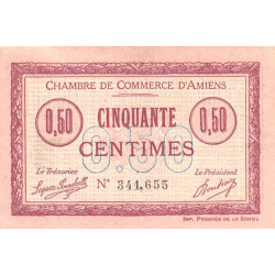 Amiens - Pirot 7-14 - 50 centimes - 1915 - Etat : TB+