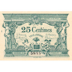 Angers (Maine-et-Loire) - Pirot 8-8 - 25 centimes - Série J2 - 11/1917 - Etat : SPL