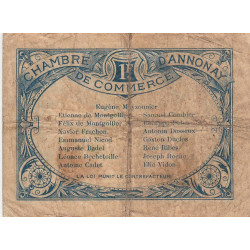 Annonay - Pirot 11-8 - 1 franc - Série 106 - 31/08/1914 - Etat : B