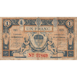 Aurillac (Cantal) - Pirot 16-8 - 1 franc - Série F - 1915 - Etat : B