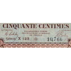 Auxerre - Pirot 17-14 - 50 centimes- Série X 123s - 12/04/1917 - Etat : TB à TB+
