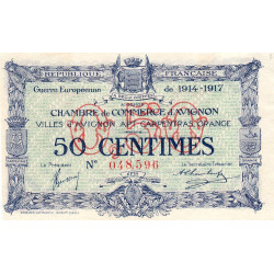 Avignon - Pirot 18-13 variété - 50 centimes - 11/08/1915 - Etat : SUP+