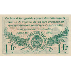 Blois (Loir-et-Cher) - Pirot 28-8 - 1 franc - 03/10/1916 - Annulé - Etat : SUP+