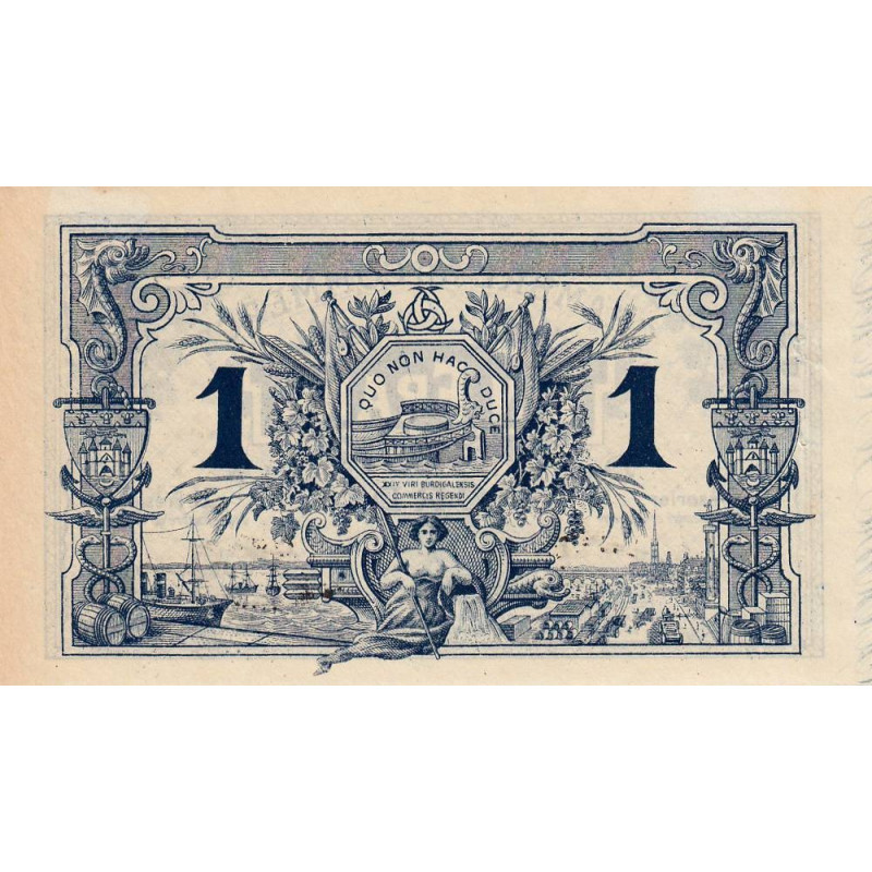 Billet des chambres de commerce Bordeaux 1 franc