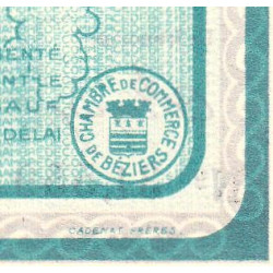 Béziers - Pirot 27-13 - 1 franc - Série L 32.70 - 09/06/1915 - Etat : SPL+