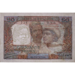 Madagascar - Pick 45a - 50 francs - 1950 - Etat : SUP