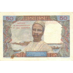 Madagascar - Pick 45a - 50 francs - 1950 - Etat : TTB