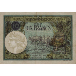 Madagascar - Pick 36b - 10 francs - Série H.889 - 1937 - Etat : SUP-