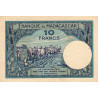 Madagascar - Pick 36b - 10 francs - Série Y.1355 - 1937 - Etat : TB