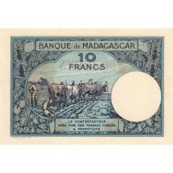 Madagascar - Pick 36c - 10 francs - Série H.1768 - 1948 - Etat : SPL+