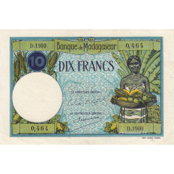 Madagascar - Pick 36c - 10 francs - Série D.1900 - 1948 - Etat : SUP