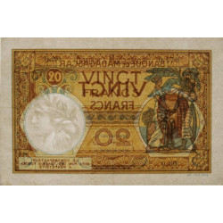 Madagascar - Pick 37b - 20 francs - Série Q.293 - 1937 - Etat : TTB+