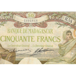 Madagascar - Pick 38a - 50 francs - 1926 - Etat : AB