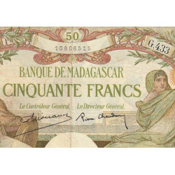 Madagascar - Pick 38b - 50 francs - 1937 - Etat : TB+