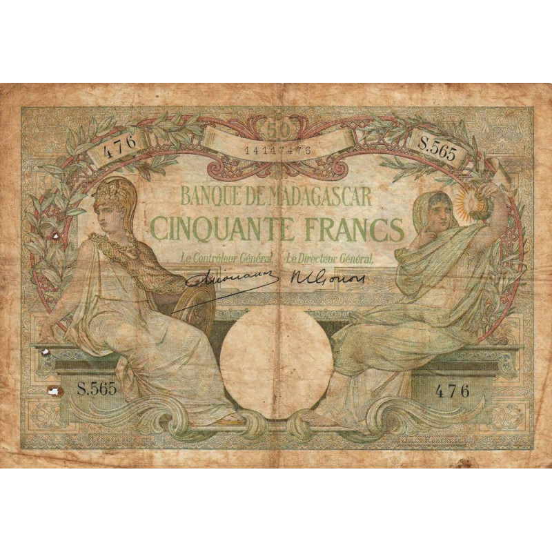 Madagascar - Pick 38c - 50 francs - Série S.565 - 1948 - Etat : AB
