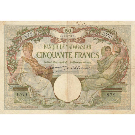 Madagascar - Pick 38c - 50 francs - 1948 - Etat : TB+