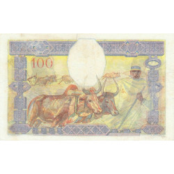 Madagascar - Pick 40b - 100 francs - Série G.147 - 1937 - Etat : TTB