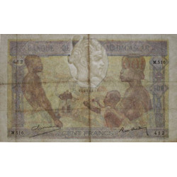 Madagascar - Pick 40b - 100 francs - 1937 - Etat : TB+