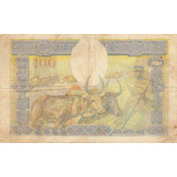 Madagascar - Pick 40b - 100 francs - Série B.579 - 1937 - Etat : TB