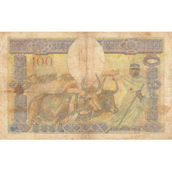 Madagascar - Pick 40b - 100 francs - 1937 - Etat : B+