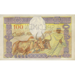Madagascar - Pick 40bs - 100 francs - 1937 - Spécimen - Etat : SPL