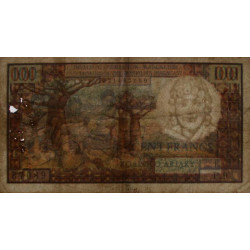 Madagascar - Pick 57a - 100 francs - 20 ariary - 1966 - Etat : B