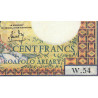 Madagascar - Pick 57a - 100 francs - 20 ariary - Série W.54 - 1964 - Etat : SPL