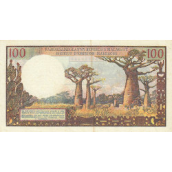 Madagascar - Pick 57a - 100 francs - 20 ariary - 1966 - Etat : TTB+