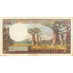 Madagascar - Pick 57a - 100 francs - 20 ariary - 1966 - Etat : TB+