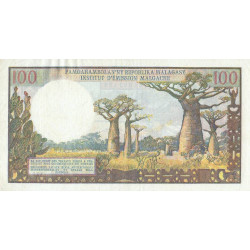 Madagascar - Pick 57b - 100 francs - 20 ariary - 1970 - Etat : TTB+
