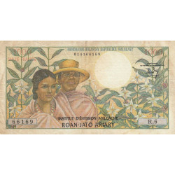 Madagascar - Pick 59 - 1'000 francs - 200 ariary - 1966 - Etat : TB