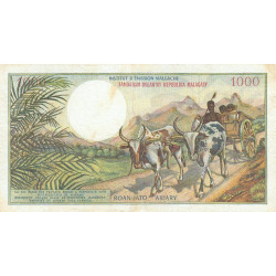 Madagascar - Pick 59 - 1'000 francs - 200 ariary - 1966 - Etat : TTB-
