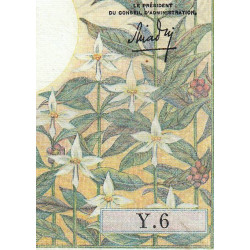 Madagascar - Pick 59 - 1'000 francs - 200 ariary - Série Y.6 - 1966 - Etat : TTB-