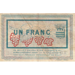 Béziers - Pirot 27-30 - 1 franc - Série XD 31.57 - 13/04/1920 - Etat : TB+