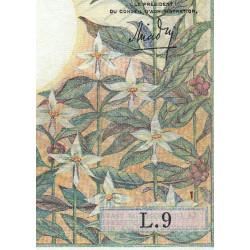 Madagascar - Pick 59 - 1'000 francs - 200 ariary - Série L.9 - 1966 - Etat : TTB-