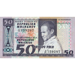 Madagascar - Pick 62 - 50 francs - 10 ariary - 1974 - Etat : NEUF