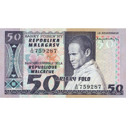 Madagascar - Pick 62 - 50 francs - 10 ariary - Série A/56 - 1974 - Etat : NEUF