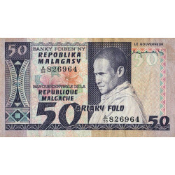 Madagascar - Pick 62 - 50 francs - 10 ariary - 1974 - Etat : TTB