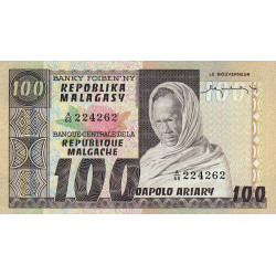 Madagascar - Pick 63 - 100 francs - 20 ariary - Série A/68 - 1974 - Etat : NEUF