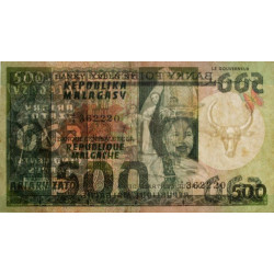 Madagascar - Pick 64 - 500 francs - 100 ariary - 1974 - Etat : TB-