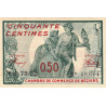 Béziers - Pirot 27-32 - 50 centimes - Série 1J 75.22 - 12/07/1921 - Etat : SUP+
