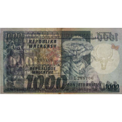 Madagascar - Pick 65 - 1'000 francs - 200 ariary - 1974 - Etat : TTB+