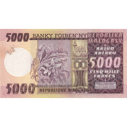 Madagascar - Pick 66 - 5'000 francs - 1'000 ariary - 1974 - Etat : SUP+