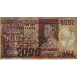 Madagascar - Pick 66 - 5'000 francs - 1'000 ariary - Série A/27 - 1974 - Etat : TB-
