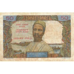 Madagascar - Pick 61b - 50 francs - 10 ariary - Série N.59 - 1971 - Etat : TB