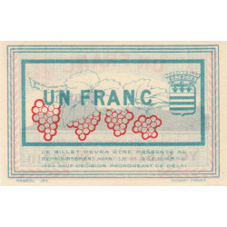 Béziers - Pirot 27-26 variété - 1 franc - Série YC 31.57 - 18/10/1919 - Etat : SPL+