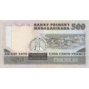 Madagascar - Pick 67b - 500 francs - 100 ariary - Série A/38 - 1987 - Etat : SUP