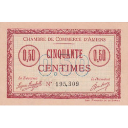 Amiens - Pirot 7-14 - 50 centimes - 1915 - Etat : SPL