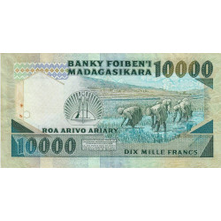 Madagascar - Pick 70a - 10'000 francs - 2'000 ariary - 1983 - Etat : TB+